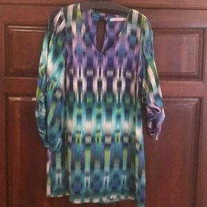 Multi colored shift dress.